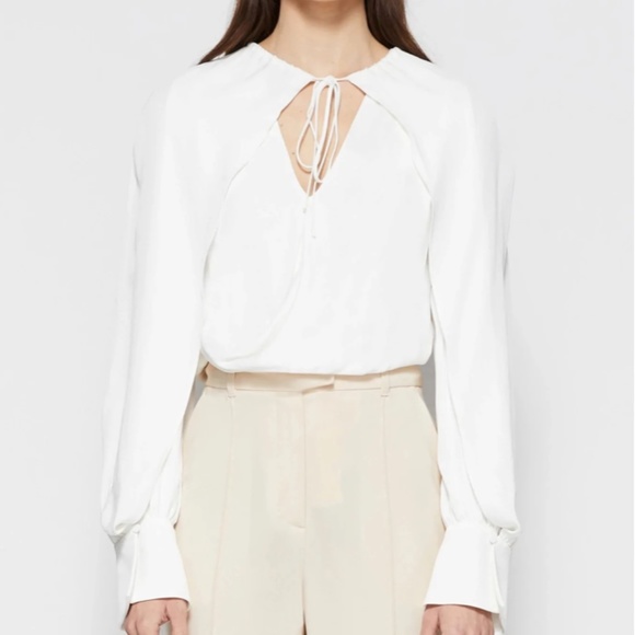 NWT Jonathan Simkhai Naya Cut Out Textured Bodysuit - Picture 1 of 4